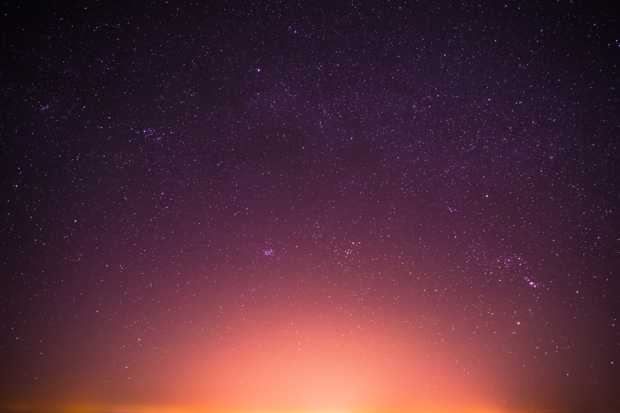 Real Night Sky Stars Background With Natural Colourful Gradient.